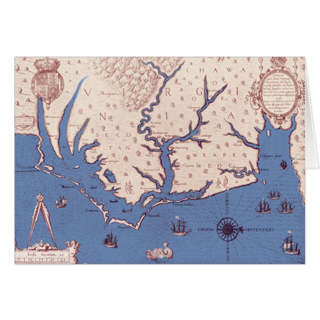 Karte von Virginia (Vorderseite (Horizontal))