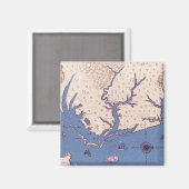 Karte von Virginia Magnet (Vorderseite/Rückseite)