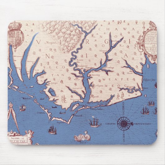 Karte von Virginia Mousepad (Vorne)