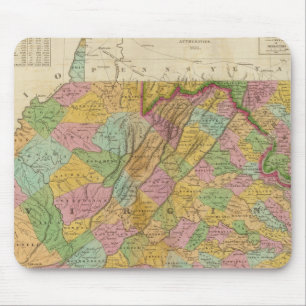 Karte von Virginia und Maryland Mousepad