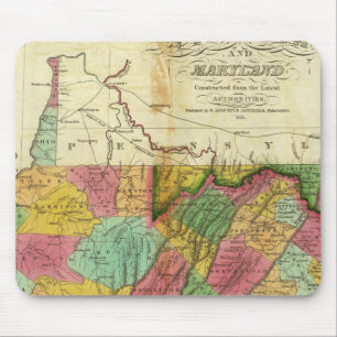 Karte von Virginia und Maryland Mousepad