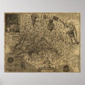 Karte von Virginia von John Smith (1624) Poster (Vorne)