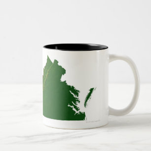 Karte von Virginia Zweifarbige Tasse