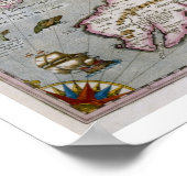 Karte von Wales, veröffentlicht in c.1630 (handgef Poster (Ecke)