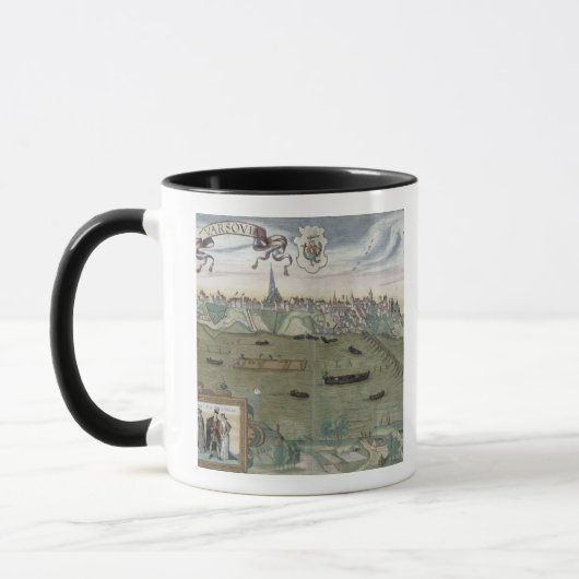 Karte von Warschau, von "Civitates Orbis Terrarum" Tasse (Links)