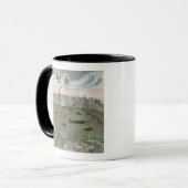 Karte von Warschau, von "Civitates Orbis Terrarum" Tasse (Vorderseite Links)