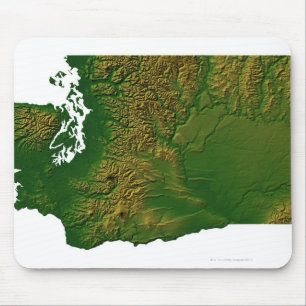 Karte von Washington 3 Mousepad