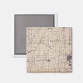 Karte von Wayne Landkreis 2 Magnet (Vorderseite/Rückseite)