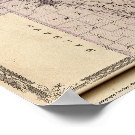 Karte von Wayne Landkreis 2 Poster (Ecke)