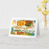 Karte von Weg 66 von Los Angeles zu Chicago (Gelbe Blume)