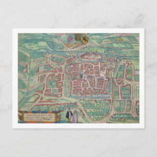 Karte von Weimar, von "Civitates Orbis Terrarum" v