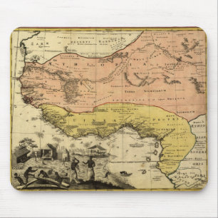 Karte von Westafrika 1743 Mousepad