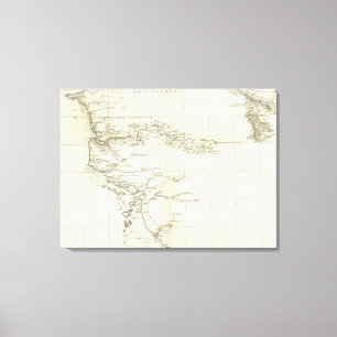 Karte von Westafrika Leinwanddruck