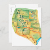 Karte von Western United Staaten (Vorne/Hinten)