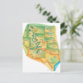 Karte von Western United Staaten (Stehend Vorderseite)