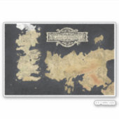 Karte von Westeros Aufkleber (Vorderseite)