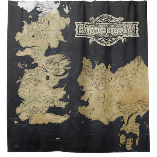 Karte von Westeros Duschvorhang (Vorderseite)