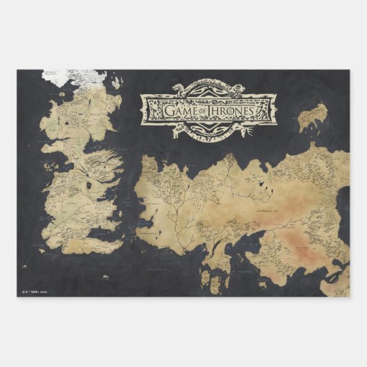 Karte von Westeros Geschenkpapier Set (Vorderseite)