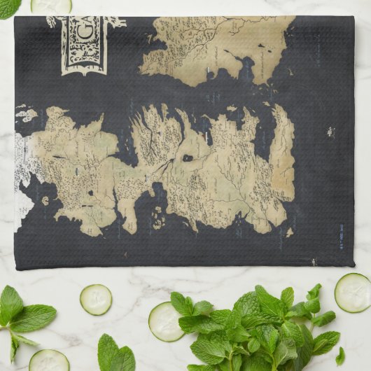 Karte von Westeros Geschirrtuch (Gefaltet)