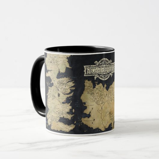 Karte von Westeros Tasse (Vorderseite Links)