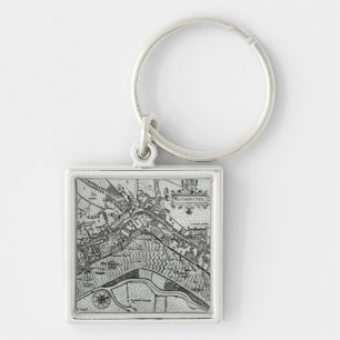 Karte von Westminster 'vom Speculum Britannia Schlüsselanhänger