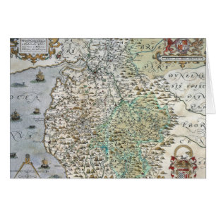 Karte von Westmorland und von Cumberland 1576