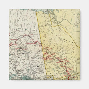 Karte von White Pass & Yukon Route und Verbindunge Magnet