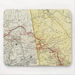 Karte von White Pass & Yukon Route und Verbindunge Mousepad