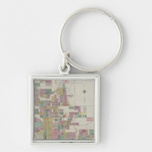 Karte von Wichita, Kansas Schlüsselanhänger