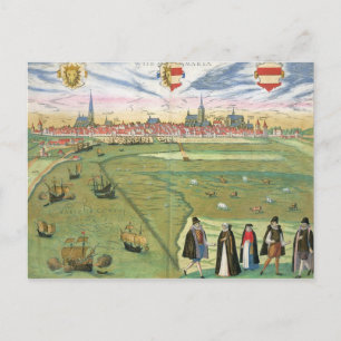 Karte von Wilnis, von "Civitates Orbis Terrarum" v