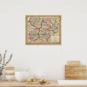 Karte von Winfield, West Virginia Poster (Küche)