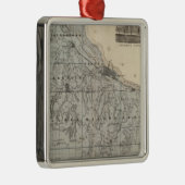 Karte von Winona County, Minnesota Ornament Aus Metall (Rechts)