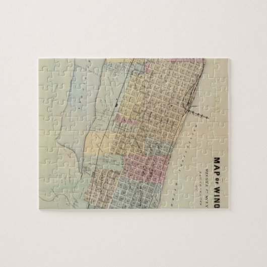 Karte von Winona, Minnesota Puzzle (Horizontal)