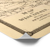 Karte von Wisconsin mit den Senatoralbezirken Poster (Ecke)