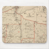 Karte von Wisconsin mit Senatoralbezirken Mousepad (Vorne)