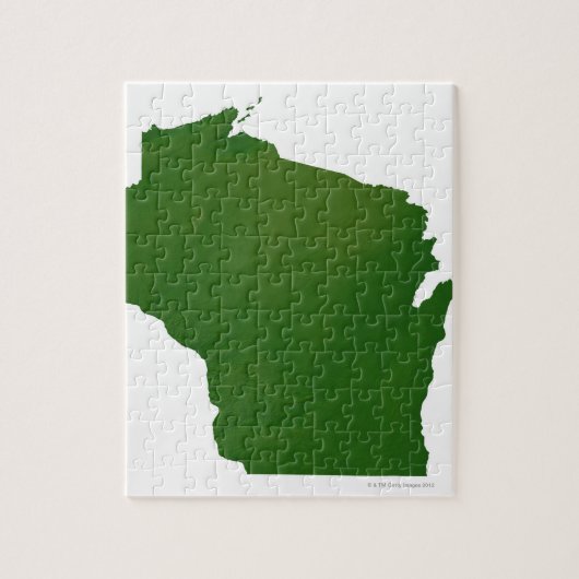 Karte von Wisconsin Puzzle (Vertikal)