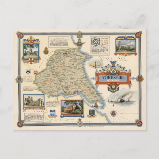 Karte von Yorkshire: East Riding (Vorderseite)