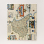 Karte von Yorkshire: Ostfahrt Puzzle (Vertikal)