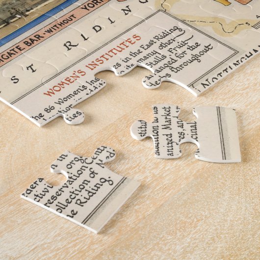 Karte von Yorkshire: Ostfahrt Puzzle (Seite)