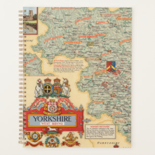 Karte von Yorkshire: West Riding Planer