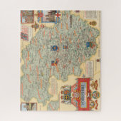 Karte von Yorkshire: Westreiten Puzzle (Vertikal)