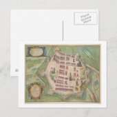 Karte von Zamosc, von "Civitates Orbis Terrarum" v (Vorne/Hinten)