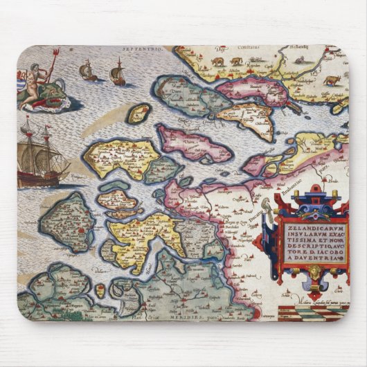 Karte von Zeeland, c.1560 Mousepad (Vorne)