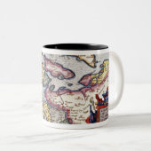 Karte von Zeeland, c.1560 Zweifarbige Tasse (VorderseiteRechts)