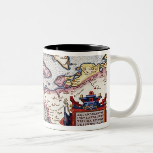Karte von Zeeland, c.1560 Zweifarbige Tasse (Rechts)