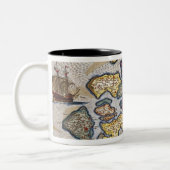 Karte von Zeeland, c.1560 Zweifarbige Tasse (Links)