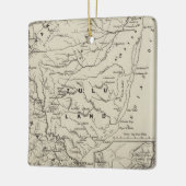 Karte von Zululand mit den anliegenden Grenzen Keramikornament (Links)