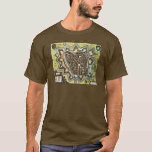 Karte von Zwolle, NIEDERLANDE (1652) T-Shirt