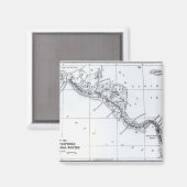 Karte Vorgeschlagene Isthmian-Kanalstrecken Magnet (Vorderseite/Rückseite)