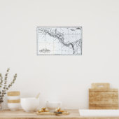 Karte Vorgeschlagene Isthmian-Kanalstrecken Poster (Küche)